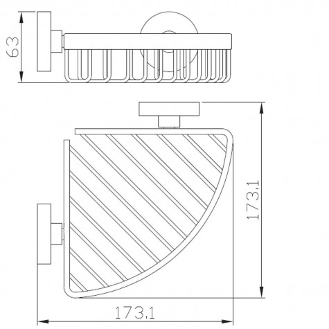 Полиця кутова Perfect Sanitary Appliances SP 8144