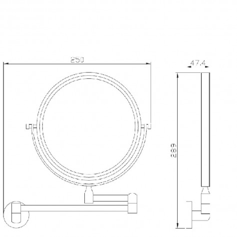 Зеркало настінне Perfect Sanitary Appliances SP 8158