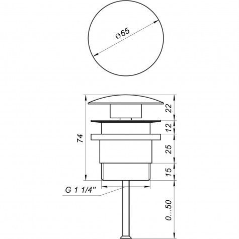 Донний клапан Globus Lux HG15-04A BR (Click-clack)