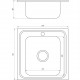 Мийка кухонная прямокутна накладна 500х500х180 Satin MR 5050 E Mira