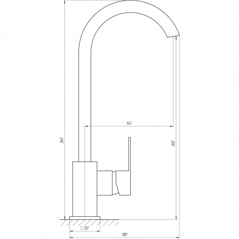 Змішувач для кухні Globus Lux Milano GLM-203SQ-FRANKE