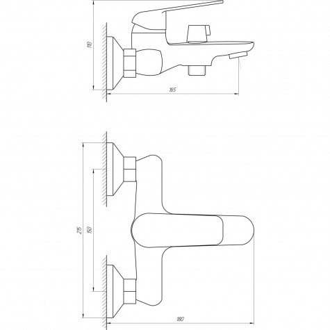 Змішувач для ванни Globus Lux Koln GLK-0102N