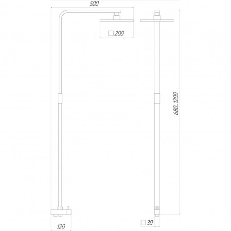 Душова колона Globus Lux MILANO GL-BAR-0707