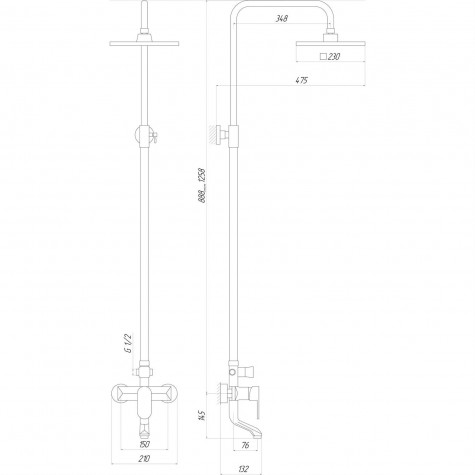 Душова система Globus Lux ONTARIO DS-006A