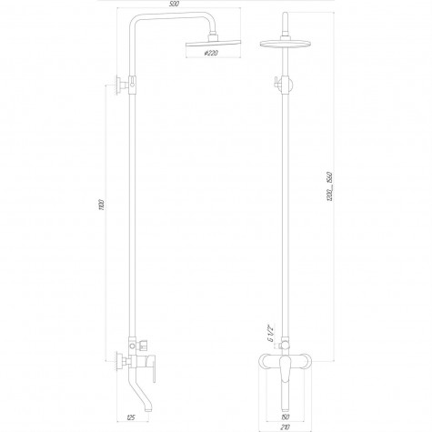 Душова система DOMINO TORINO KIT-VAN-DS0034