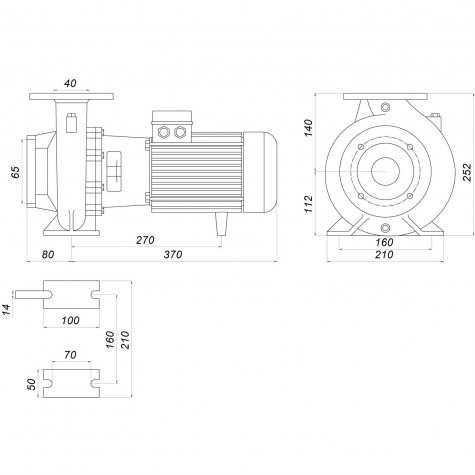 Насос моноблочний IR 40-125A 3,0 кВт SAER (40 м3/рік, 27,5 м)