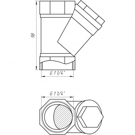 Фільтр грубого очищення SELBA 1 1/4″ SL1512