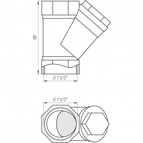 Фільтр грубого очищення SELBA 1 1/2″ SL1512