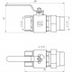 Кран кульовий прямий із американкою SELBA 1 1/4″ КР SL1509