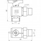 Кран кульовий кутовий з американкою SELBA 1″ SL1543