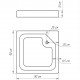 Душовий квадратний піддон BRAVO LUBAWA SL90 (1уп.)