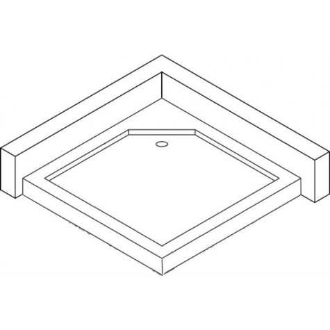 Душовий квадратний піддон BRAVO LUBAWA SL90 (1уп.)
