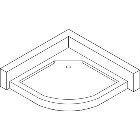 Душовий піддон півкруглий BRAVO NYSA RL90 (1уп.)