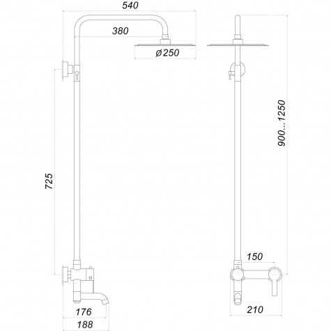 Душова система Globus Lux ALPEN SBT1-SH-02