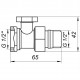 Кран радіаторний прямий ECO Technology ECO5108 1/2″ під ключ із ущільнювачем