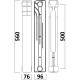 Радіатор біметалевий секційний GALLARDO BIHOT 500/96 (кратно 10)