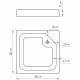 Душовий квадратний піддон BRAVO LUBAWA SL100 (1уп.)