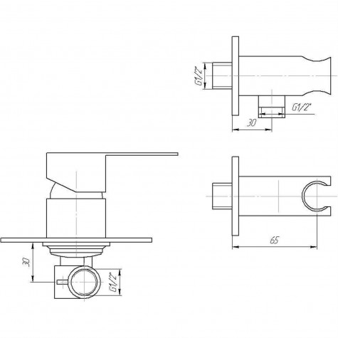 Змішувач гігієнічний TOPAZ BARTS TB-G 07735-H36