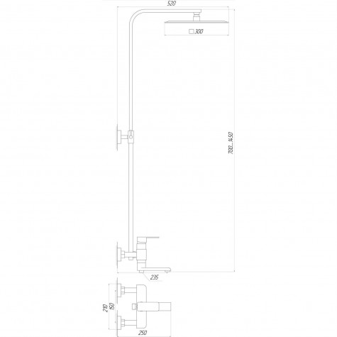 Душова система Globus Lux MILANO GLM-0007