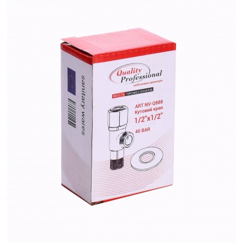 Кран кульовий кутовий Professional 1/2″х1/2″ NV-QP888