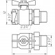 Кран кульовий прямий з американкою ARCO 1/2″ SENA 154103