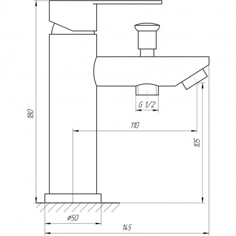 Змішувач для умивальника Globus Lux ALPEN SBT1-106B