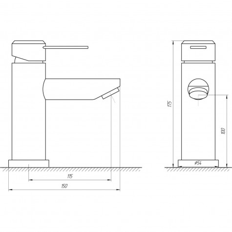 Змішувач для умивальника Globus Lux WIEN SBT2-101