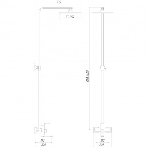 Душова система Globus Lux SICILIA VAN-SBQ-SH-02