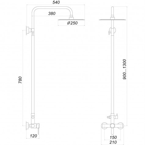 Душова система Globus Lux WIEN SBT2-SH-05