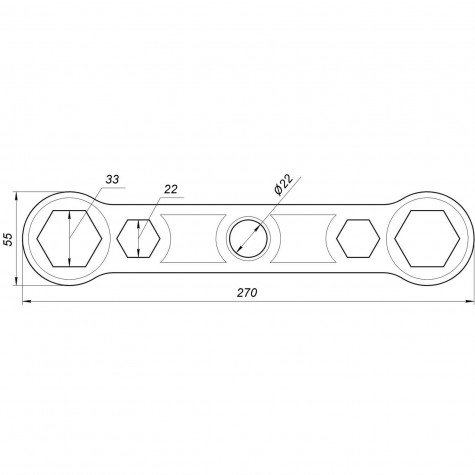 Ключ монтажу футорок CRISTAL NR-1015