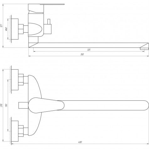 Змішувач для ванни Globus Lux MAIN SM-208