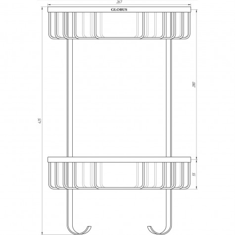 Поличка кутова Globus Lux SS 8488