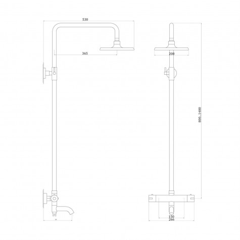 Душова система Globus Lux Termostatic R GDS-0041T