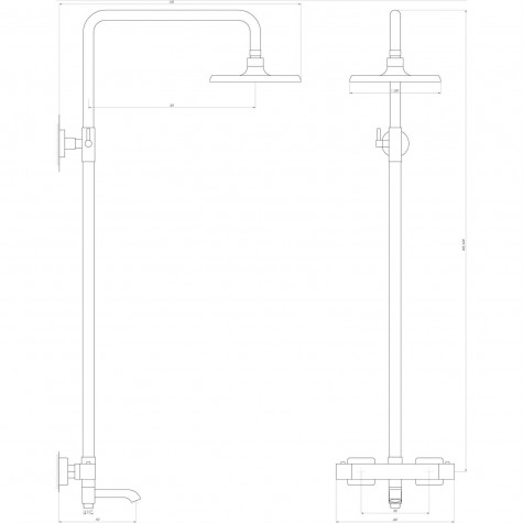 Душова система Globus Lux Termostatic R GLA-0041T-BB