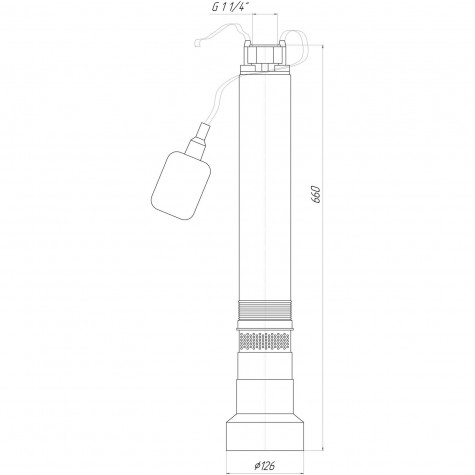 Насос колодязний OPTIMA OP 5,1 - 40/5 F 0,37 кВт, P max=0,45 кВт( з поплавком)