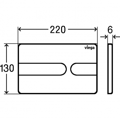 Панель змиву Prevista для бачків Visign for Style 23, хром, Viega 773052