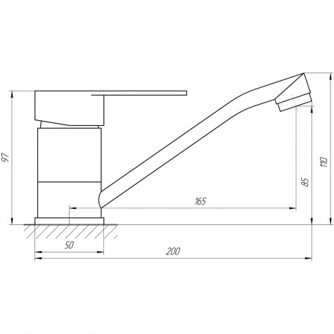 Змішувач для умивальника Globus Lux MAIN SM-203M