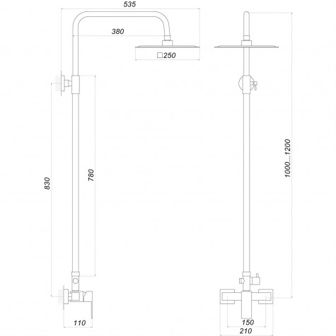 Душова система Globus Lux SICILIA SBQ-SH-105