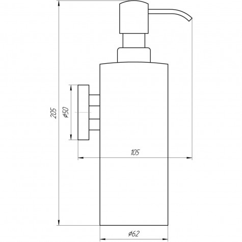 Дозатор рідкого мила Globus Lux SS 8432  SUS304