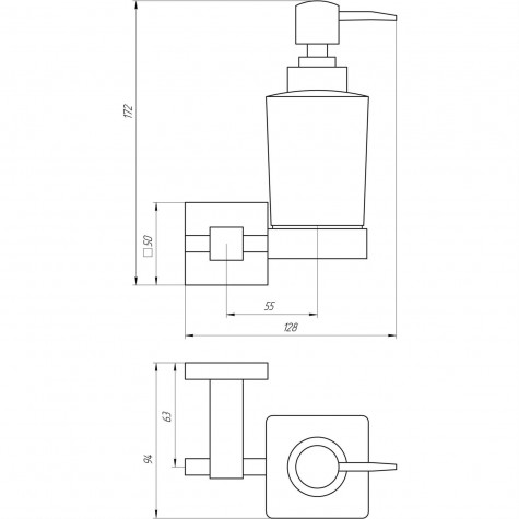 Дозатор рідкого мила Globus Lux SQ 9433