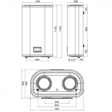 Водонагрівач LEOV LV Flat ER 100l плоский (100L Flat ER)