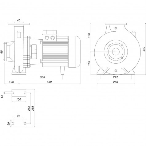 Насос моноблочний IR 40-200B 5,5 кВт SAER (48.8 м3/рік, 40 м)