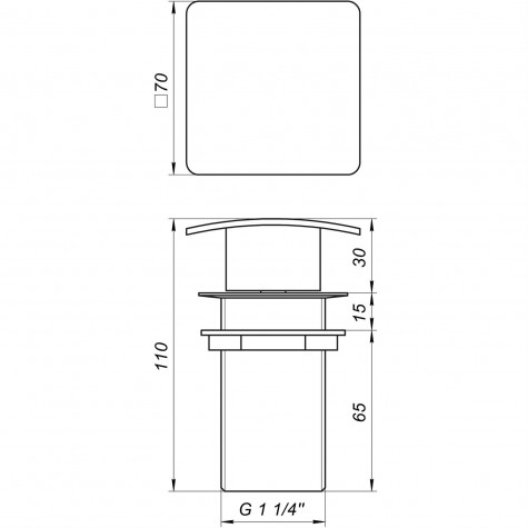 Донний клапан Globus Lux HG-057B (Click-clack)