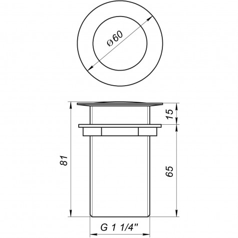 Донний клапан Globus Lux HG-053B (Click-clack)