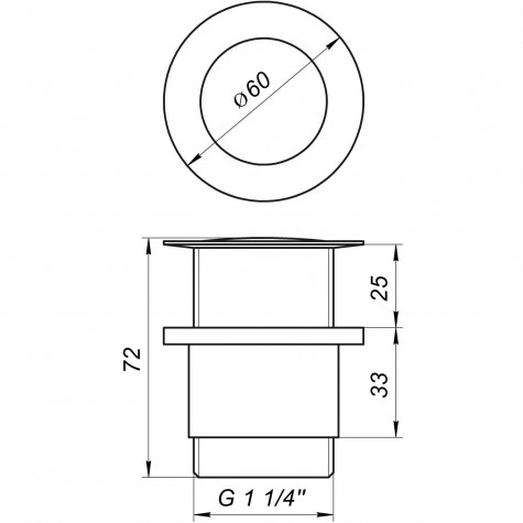 Донний клапан Globus Lux HG-041B (Click-clack)