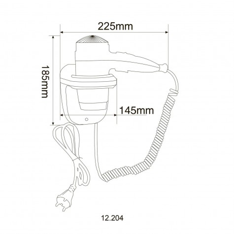 Фен HOTEC 12.204 ABS White