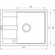 Гранітна мийка Globus Lux ONE піщаний 650х500мм-А0004