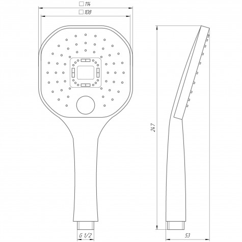 Душова лійка Globus Lux NS-003-BB