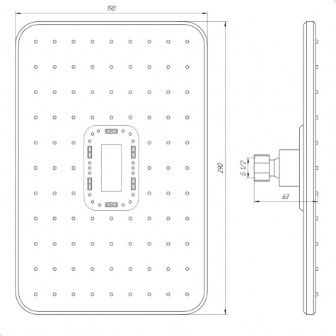 Душова лійка Globus Lux SD-003-30-BB