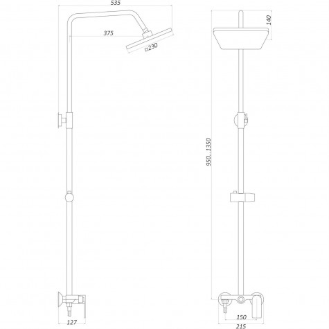 Душова система Globus Lux LAGUNA GLA-0005N